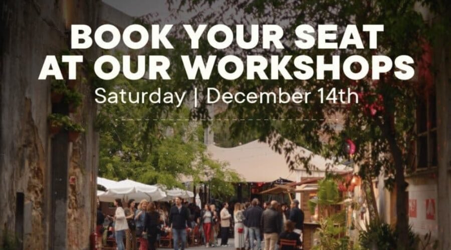 Oficinas de mãos dadas no Mercado de Natal Mirari em Lisboa