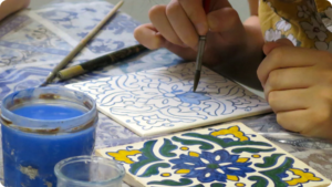 tile painting azulejo hands on portugal workshop
