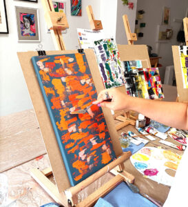 Workshop de pintura abstrata a óleo