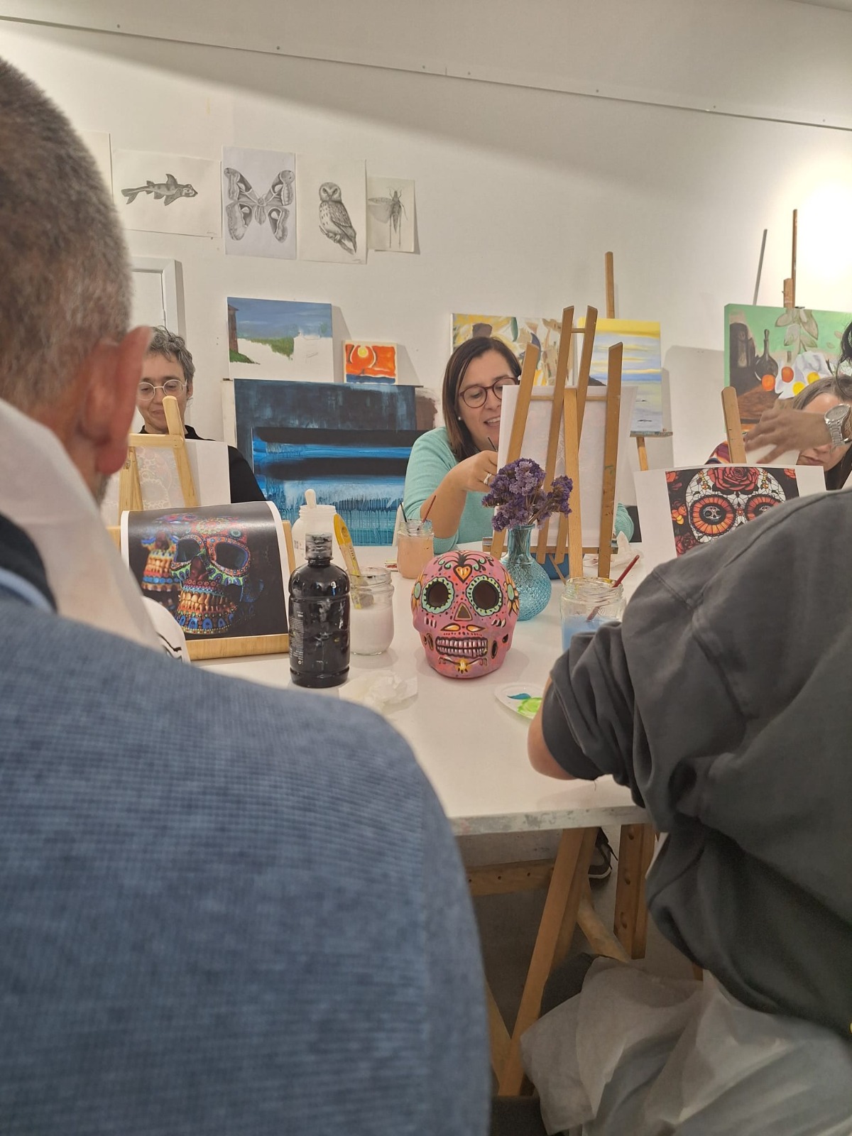 Mexican Skull Painting Workshop for Adults with Rafael Ibarra gallery 7
