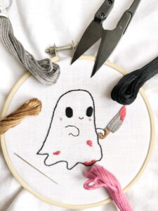 Oficina de bordado de Halloween