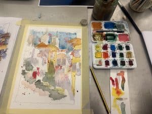 Descobre a aguarela: uma exploração da cor, do fluxo e da liberdade criativa