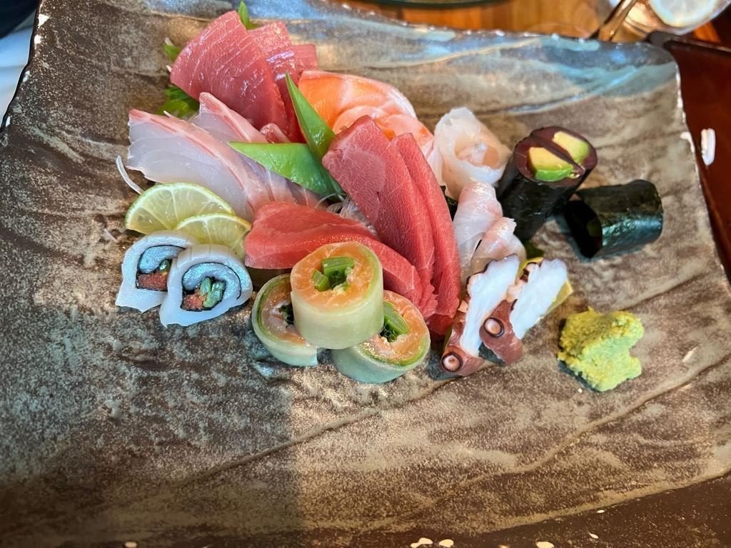 Fresh sushi pieces including nigiri and maki prepared at Chef Jaime de Carvalho sushi workshop in Lisbon