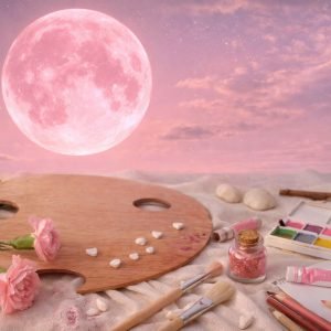 Sob a Lua Cor-de-Rosa: Uma noite de reflexão criativa