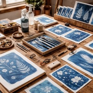 Reinicia a primavera: Uma experiência criativa de cianotipia