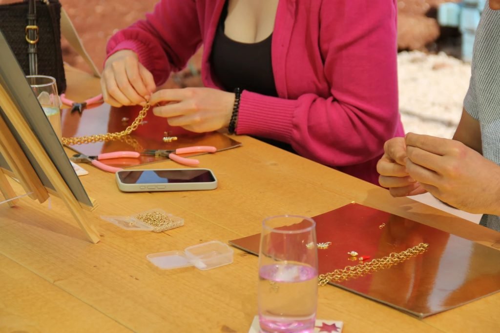 Algarve summer experiences jewellery making custom bracelet necklace charms Atenda Albufeira