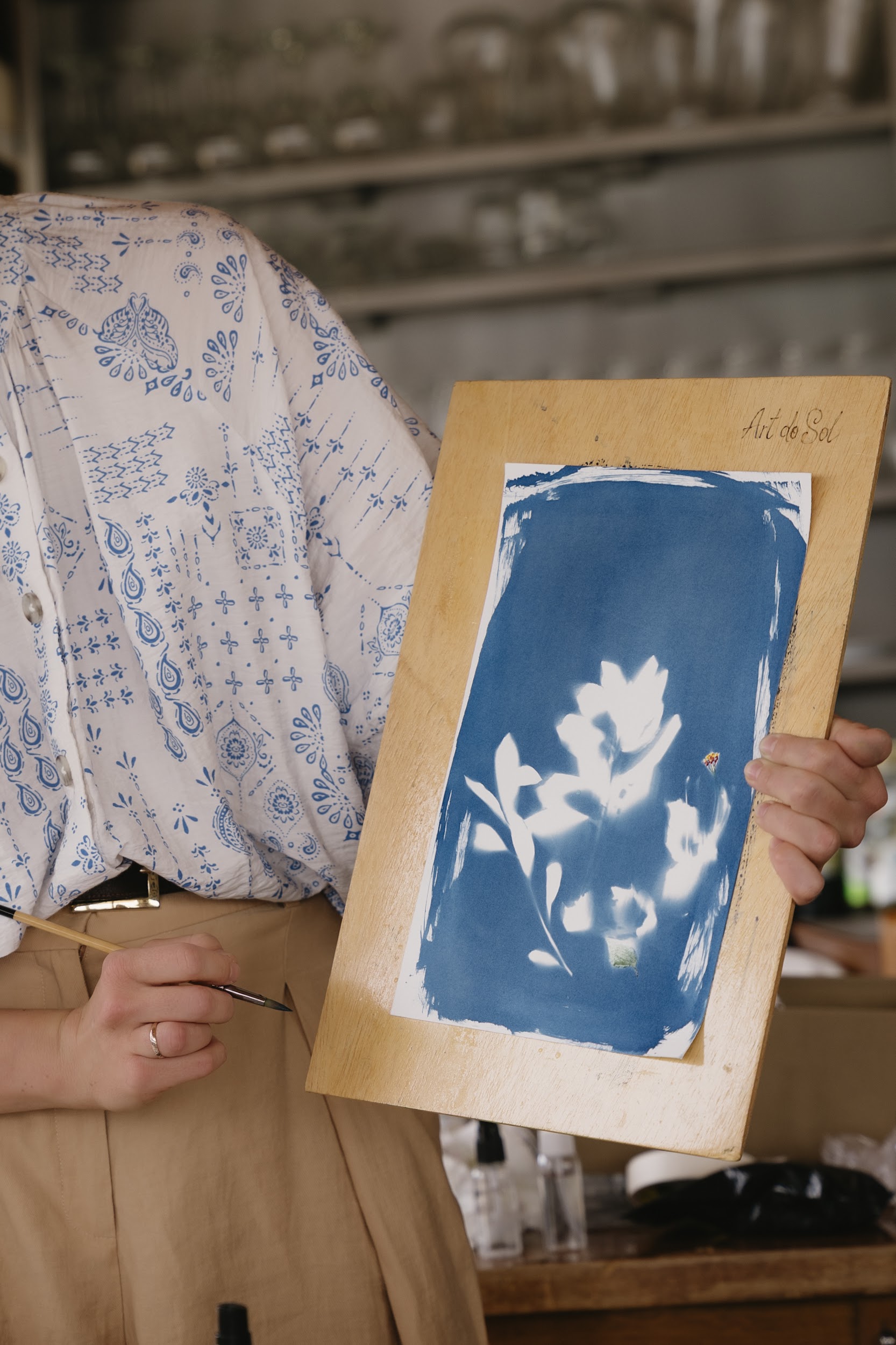 Cyanotype Art Experience in the Algarve Mountains | Catarina Olefir gallery 9
