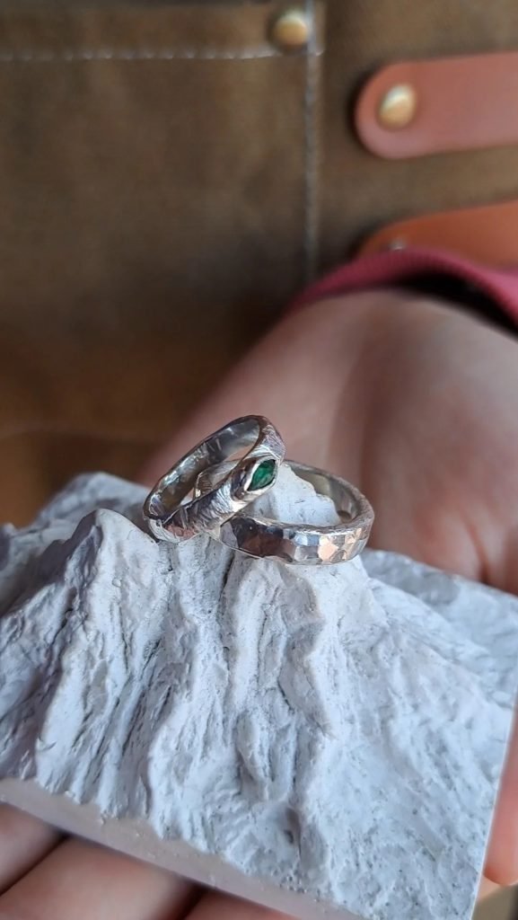 Proposal planning workshops silver ring making Maria Boytunova textured sterling engagement rings Lisbon