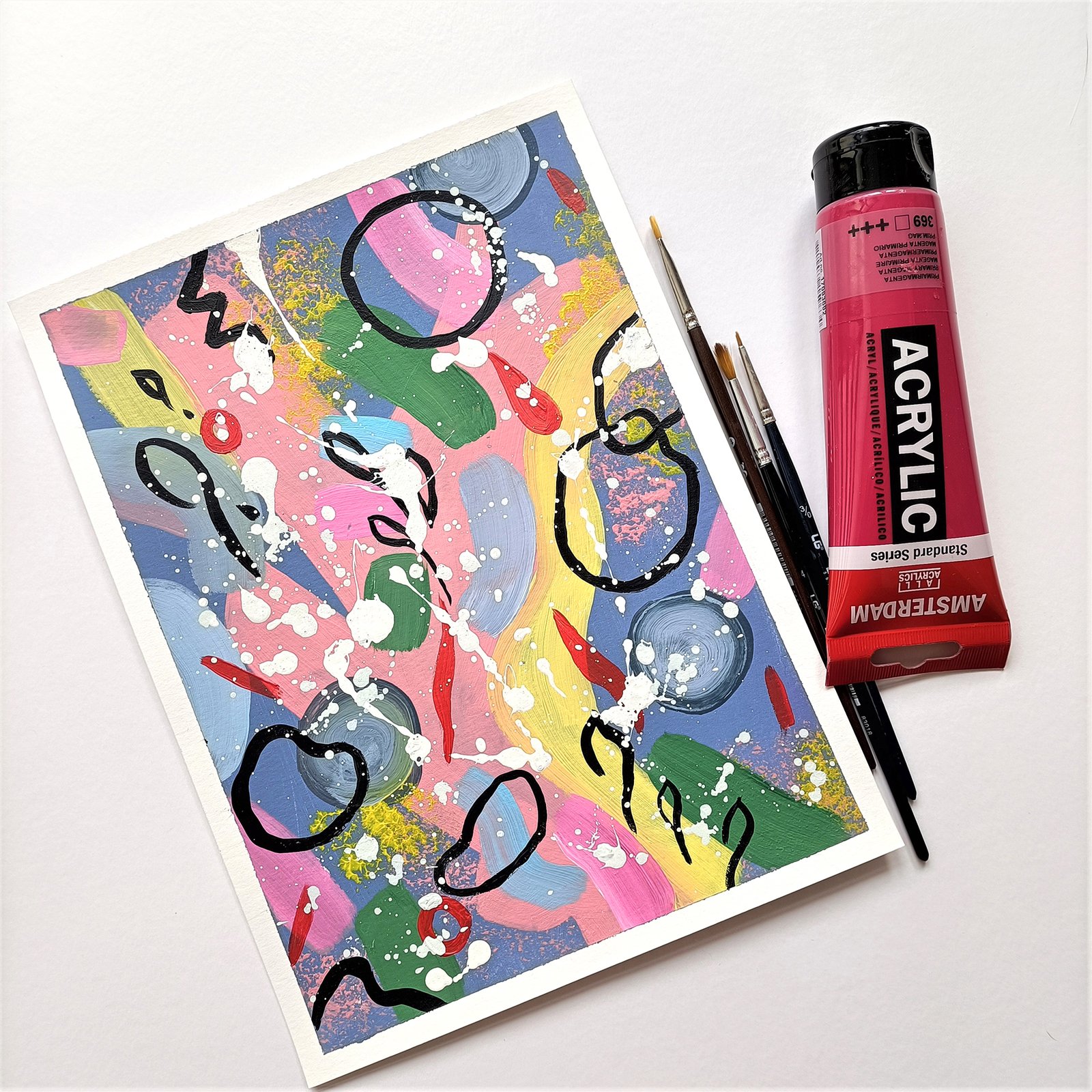 Abstract Art with Acrylics Workshop gallery 10