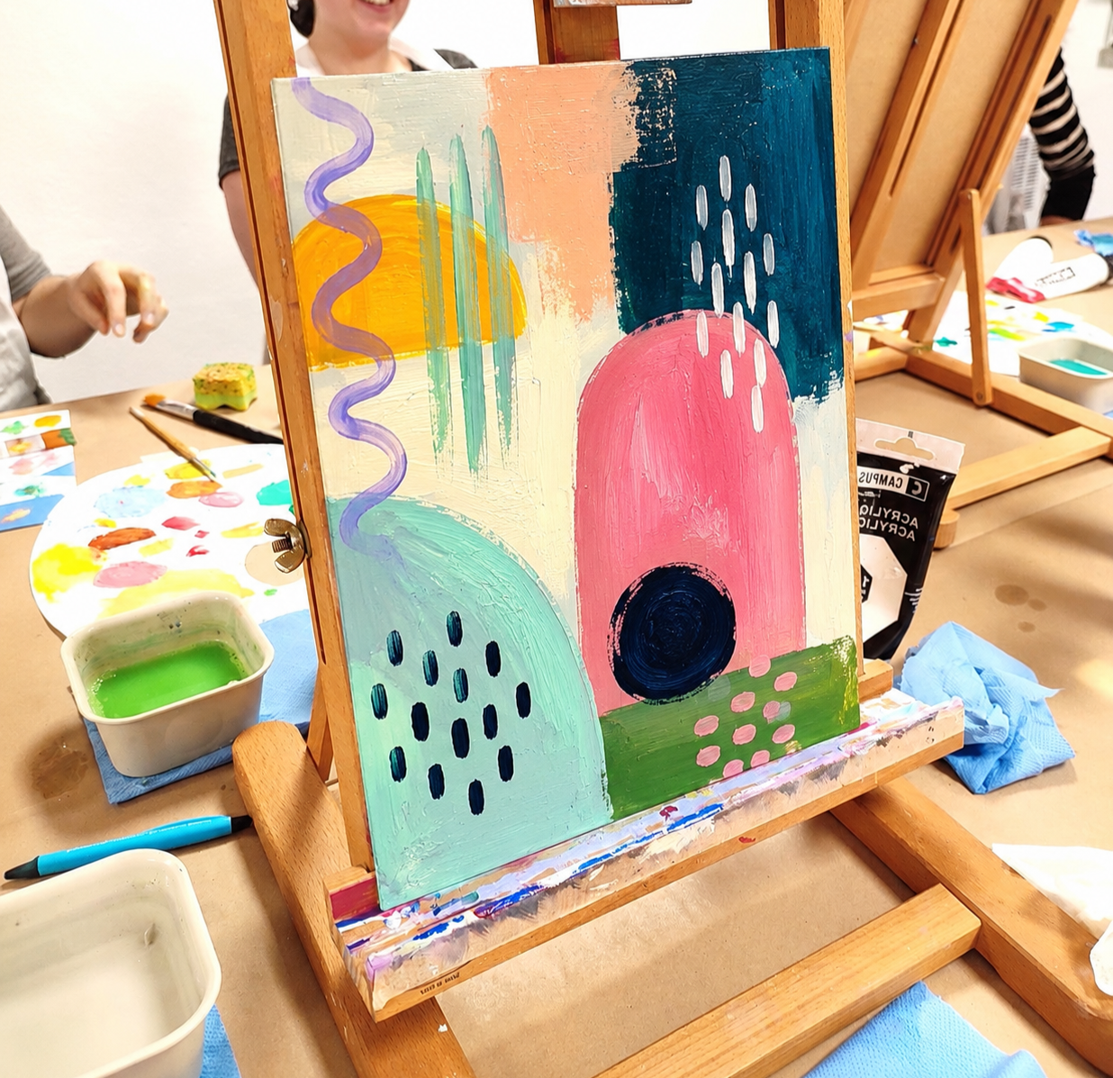 Abstract Art with Acrylics Workshop gallery 6