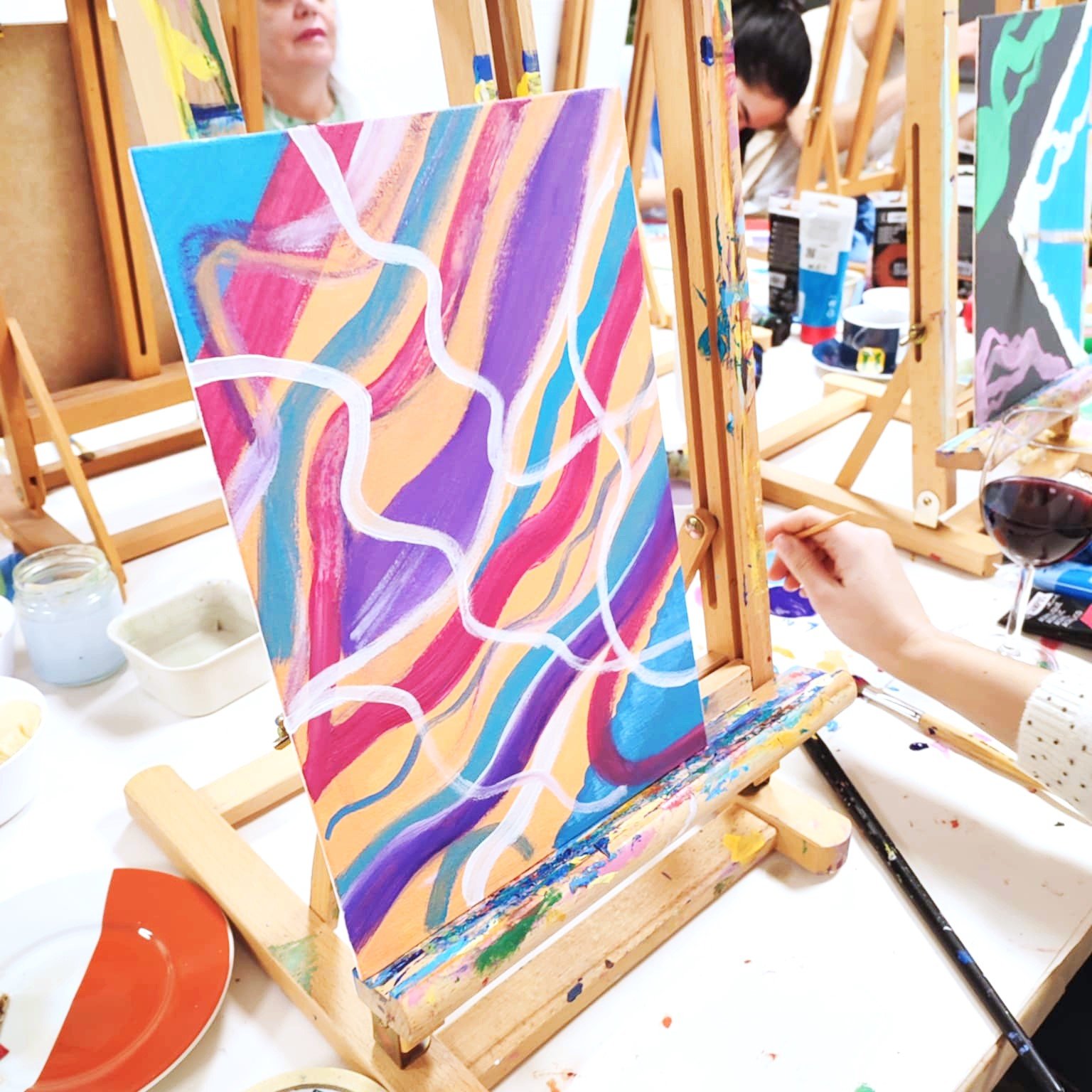 Abstract Art with Acrylics Workshop gallery 8