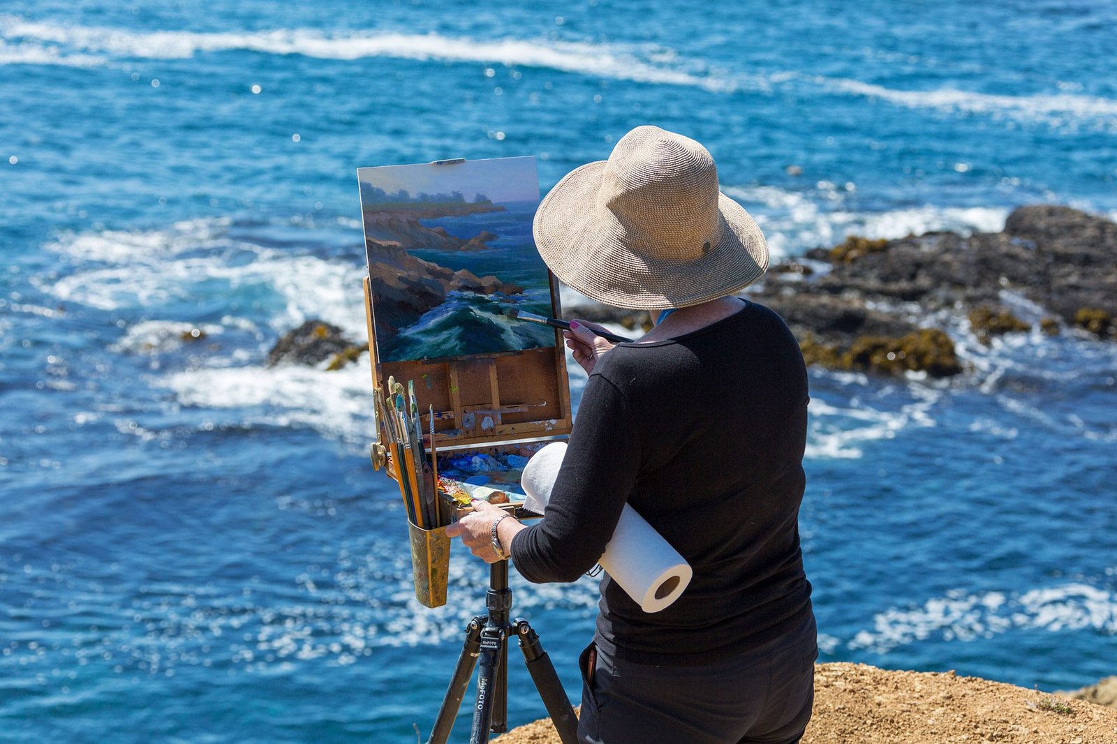 Galeria Sunrise Watercolour Painting at Armação de Pêra 3