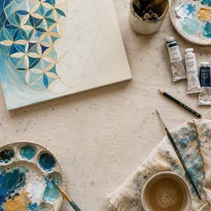 Pintar e Conectar: Workshop de Tela «Flor da Vida»