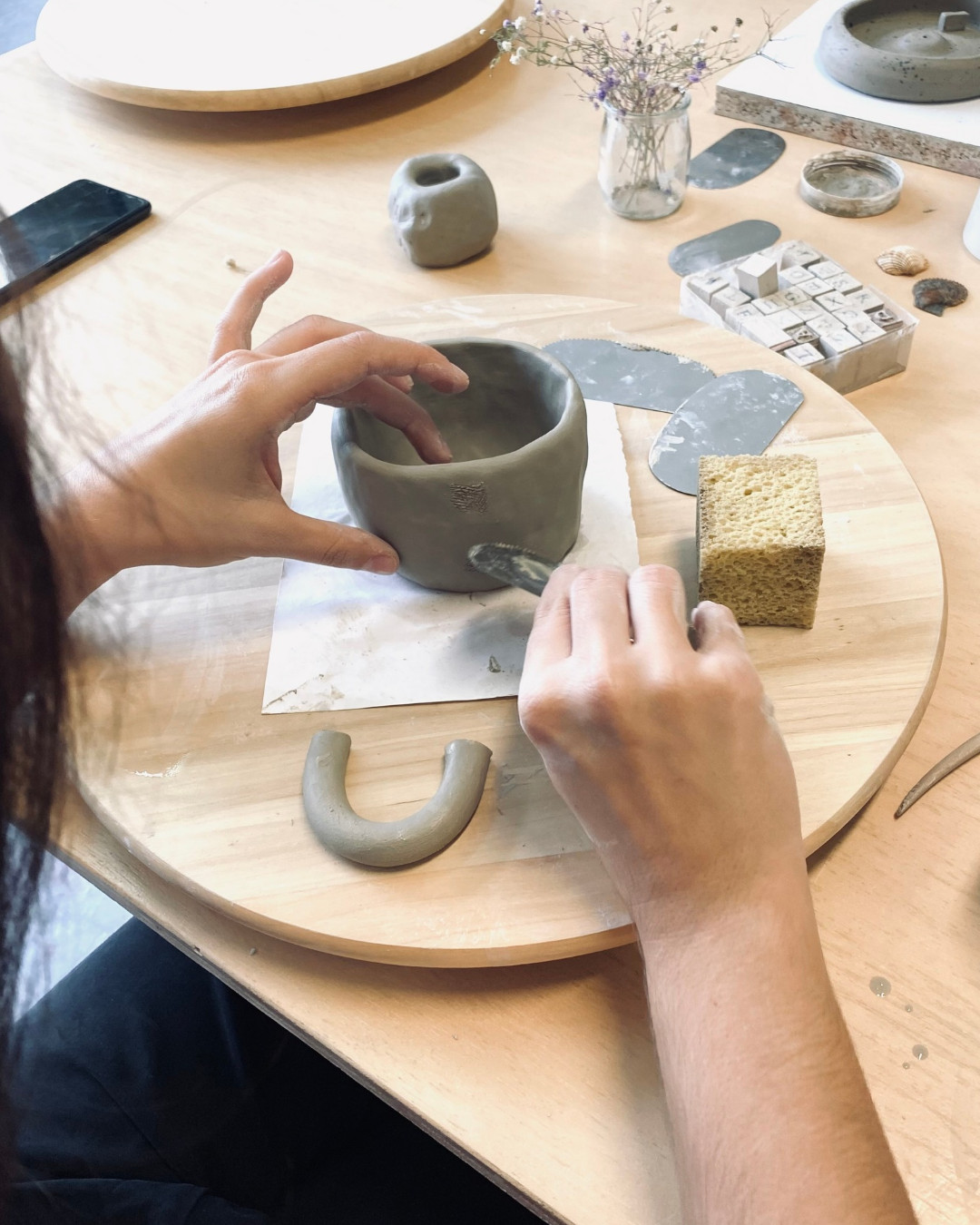 Ceramic Workshop with Purple Ceramic