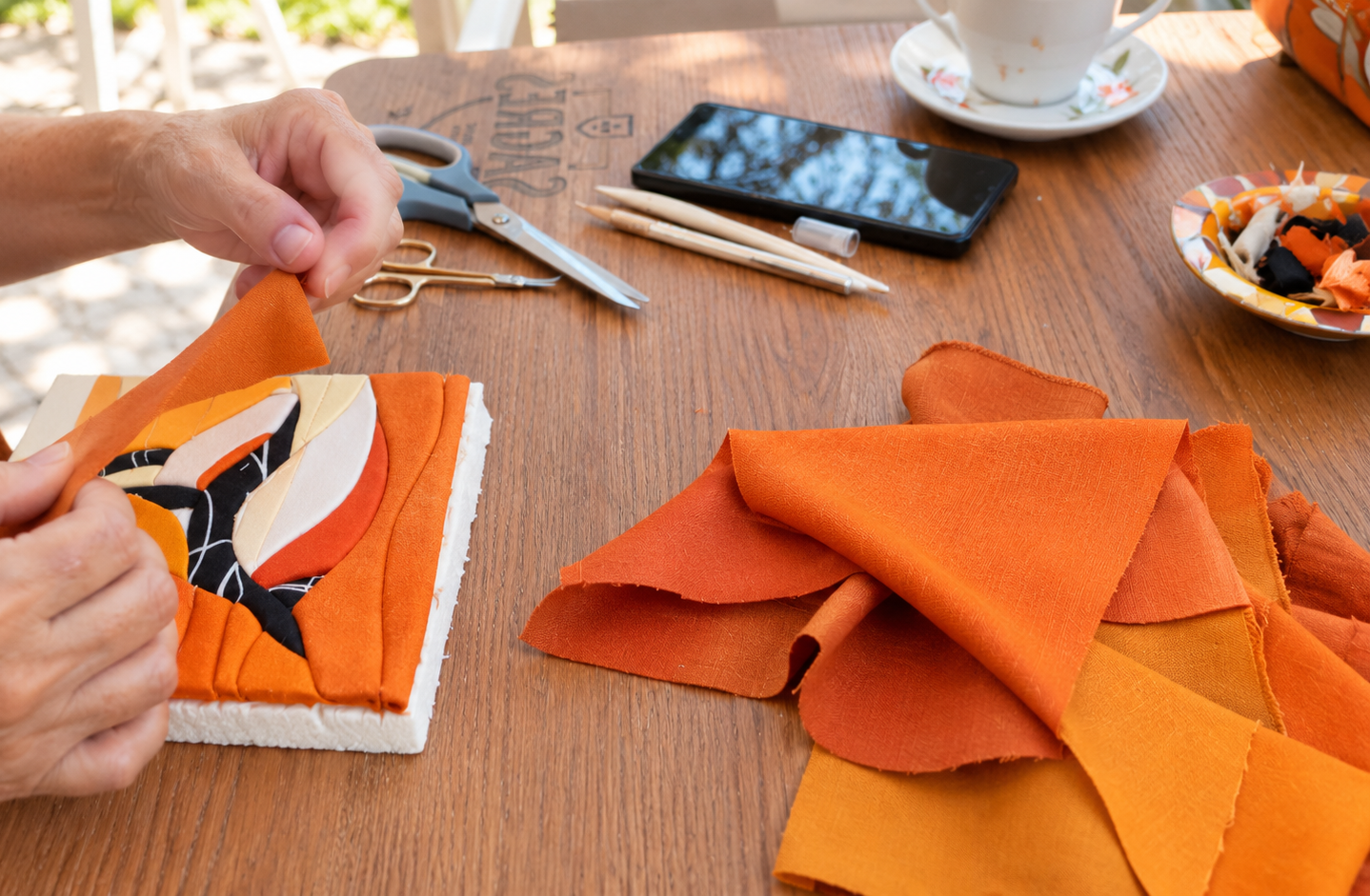 Galeria Kinusaiga Japanese Fabric Mosaic Workshop 2