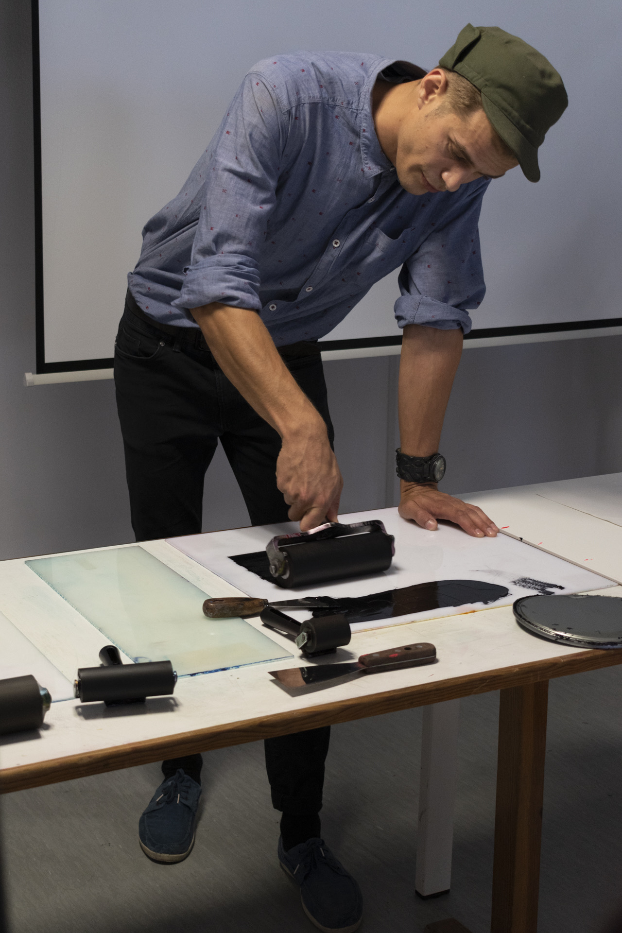 Galeria Linocut Workshop with Mr Greb 2